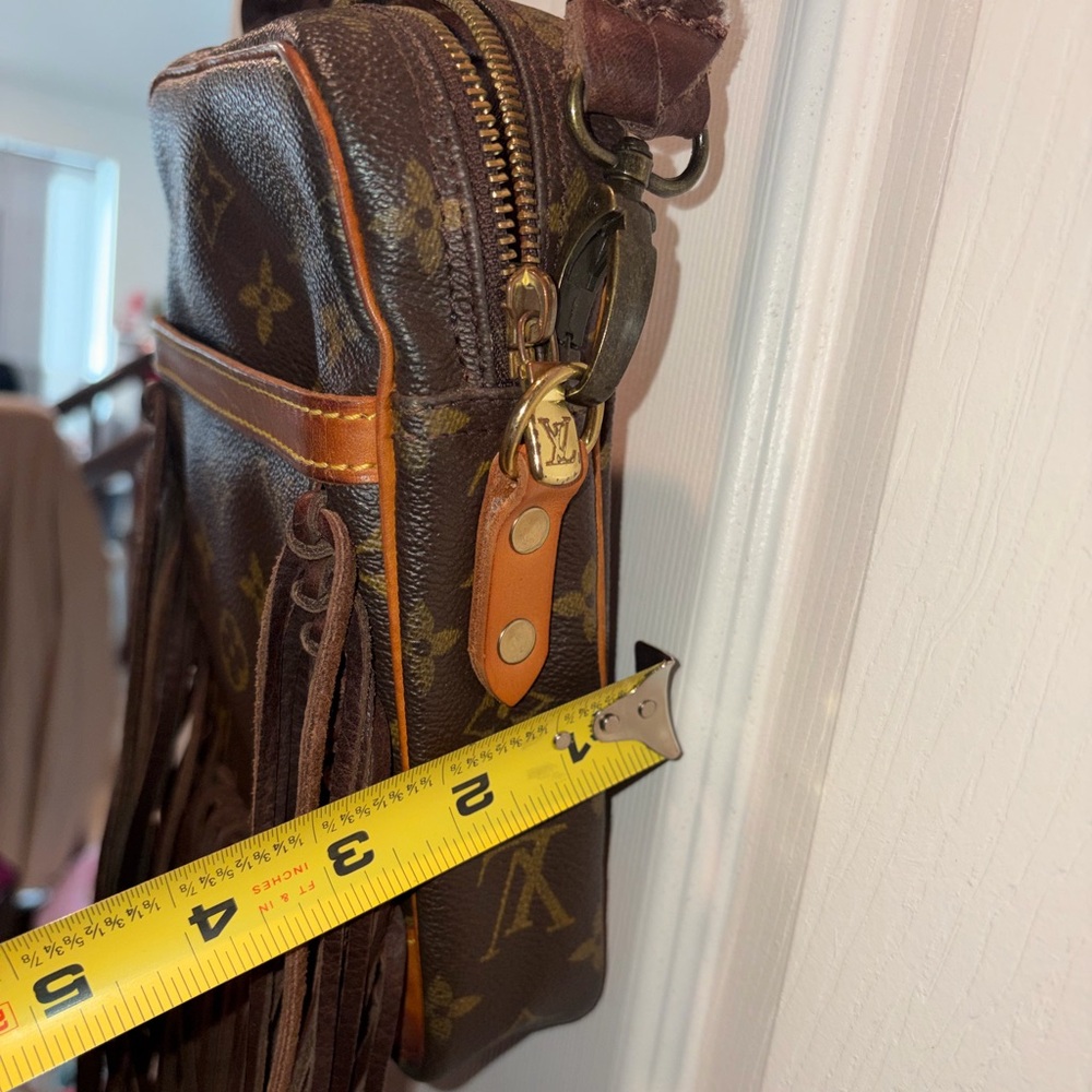 Authentic Vintage Louis Vuitton Crossbody with added Boho Fringes - Picture 10 of 10